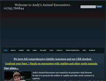 Tablet Screenshot of andysanimalencounters.com
